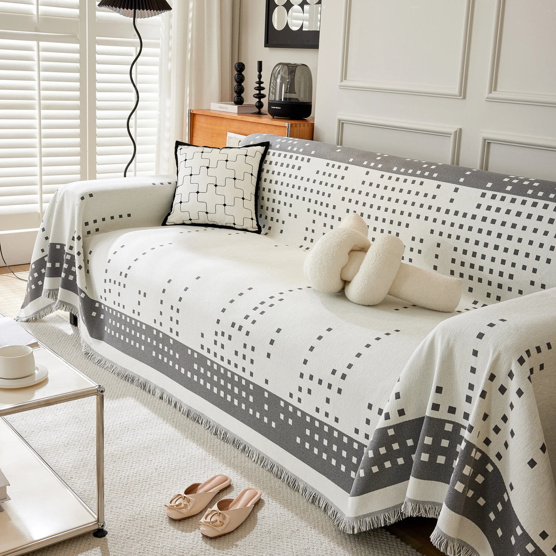 Reversible Chenille Sofa Covers for Pets, Large Throw Blanket for Couch, Blanket on The Sofa