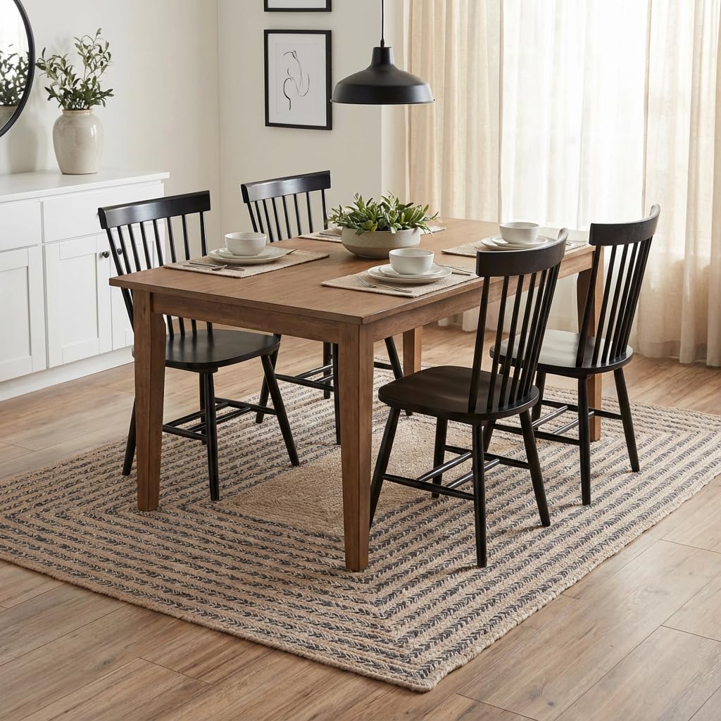 Raleigh Charcoal Cotton Braided Rug 4' x 6' #shape_Rectangle