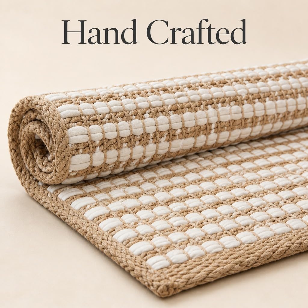 Natural Jute & Chindi Woven Rug - Terra JC02