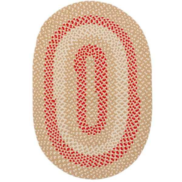 Beige Plymouth Collection braided rug 2' x 3' Oval #size_2' x 3' Oval