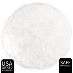 Ivory Serene Faux Fur Solid Fake Sheepskin Rug