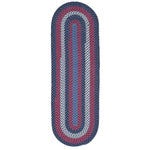 Blue Charming Braided Rug for Farmhouse Living Rooms and Bedroom