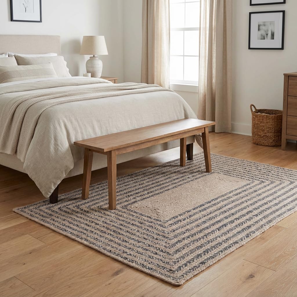 Raleigh Charcoal Cotton Braided Rug 3' X 5' #shape_Rectangle