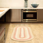 Beige Charming Braided Rug for Farmhouse Living Rooms and Bedroom