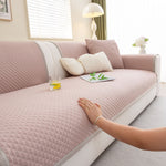 Non-Slip Diamond Quilted Sofa Cover, Separate Pieces Sectional Couch Protector