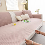 Non-Slip Diamond Quilted Sofa Cover, Separate Pieces Sectional Couch Protector