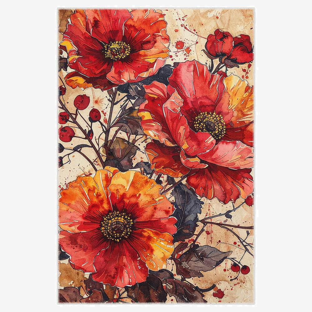 Hualalai Machine Washable Area Rug