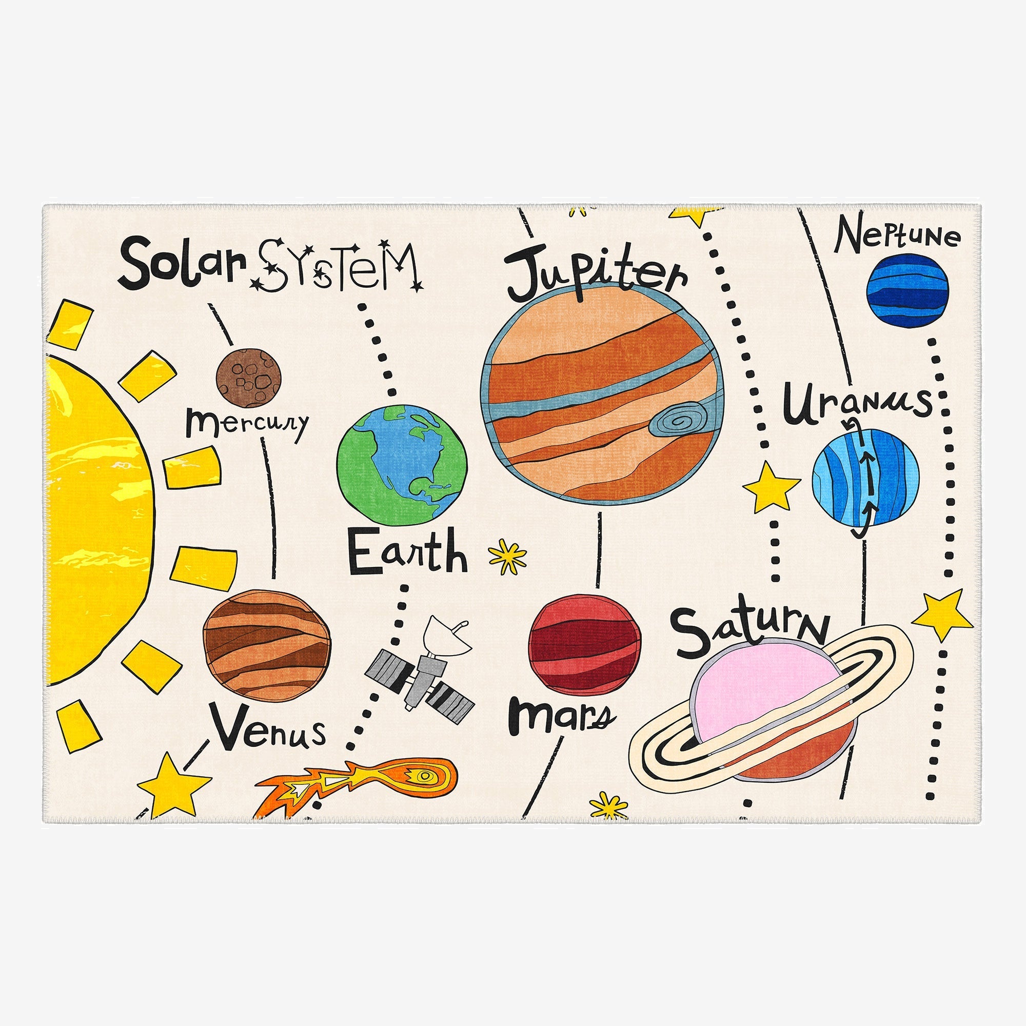 Orbit Machine Washable Area Rug