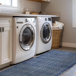 Navy Jute & Cotton Woven Rug - Simple Farmhouse Reversible Rug