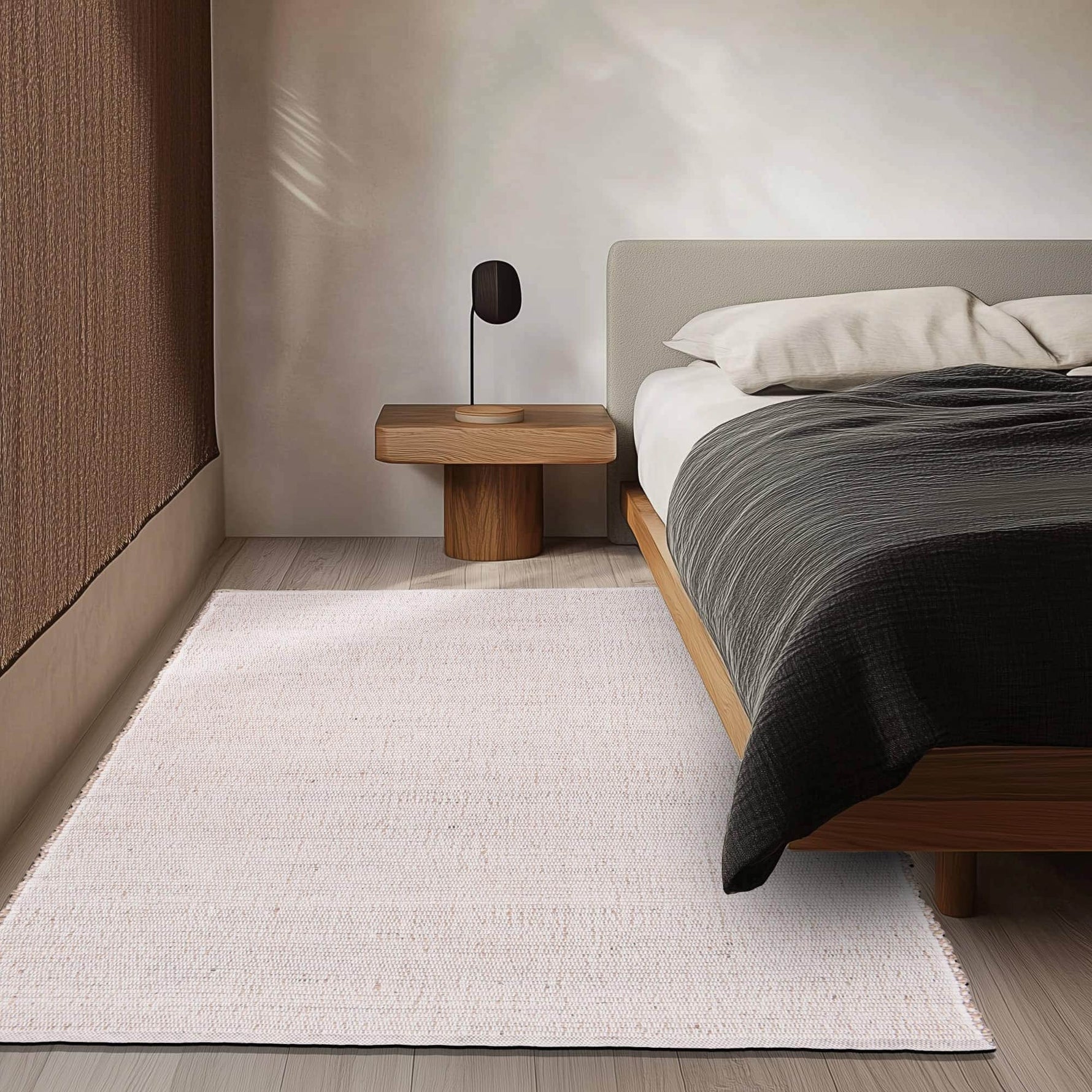 Natural Jute & Cotton Woven Rug - Simple Farmhouse Reversible Rug