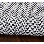 Black, White, Gray Tri-Color Soft Cotton Braided Rug