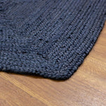 Navy Jute Rug - Plant Based - Reversible Braided Eco-Friendly Rug