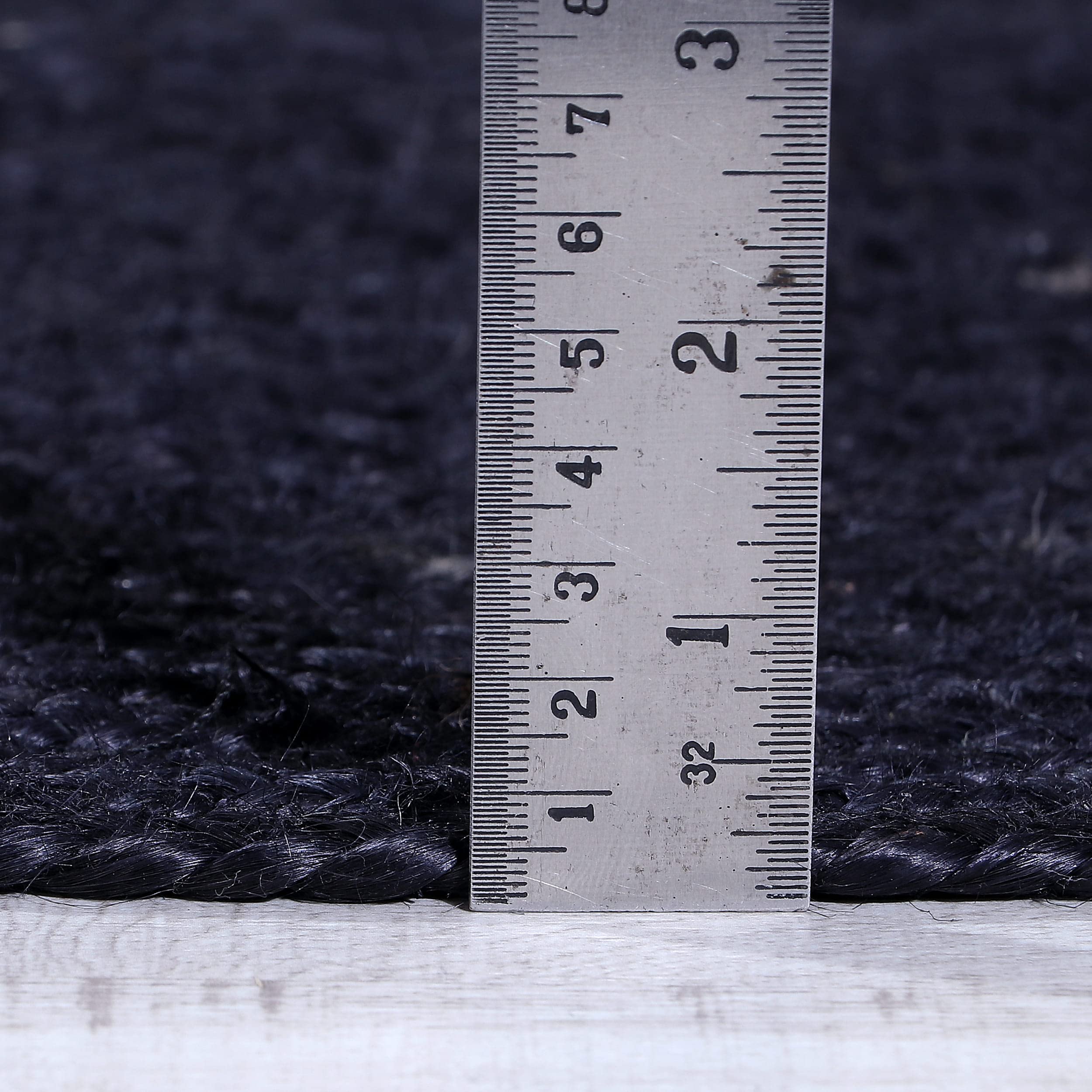 Black Jute Rug - Plant Based - Reversible Braided Eco-Friendly Rug