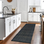 Black Jute & Cotton Woven Rug - Simple Farmhouse Reversible Rug