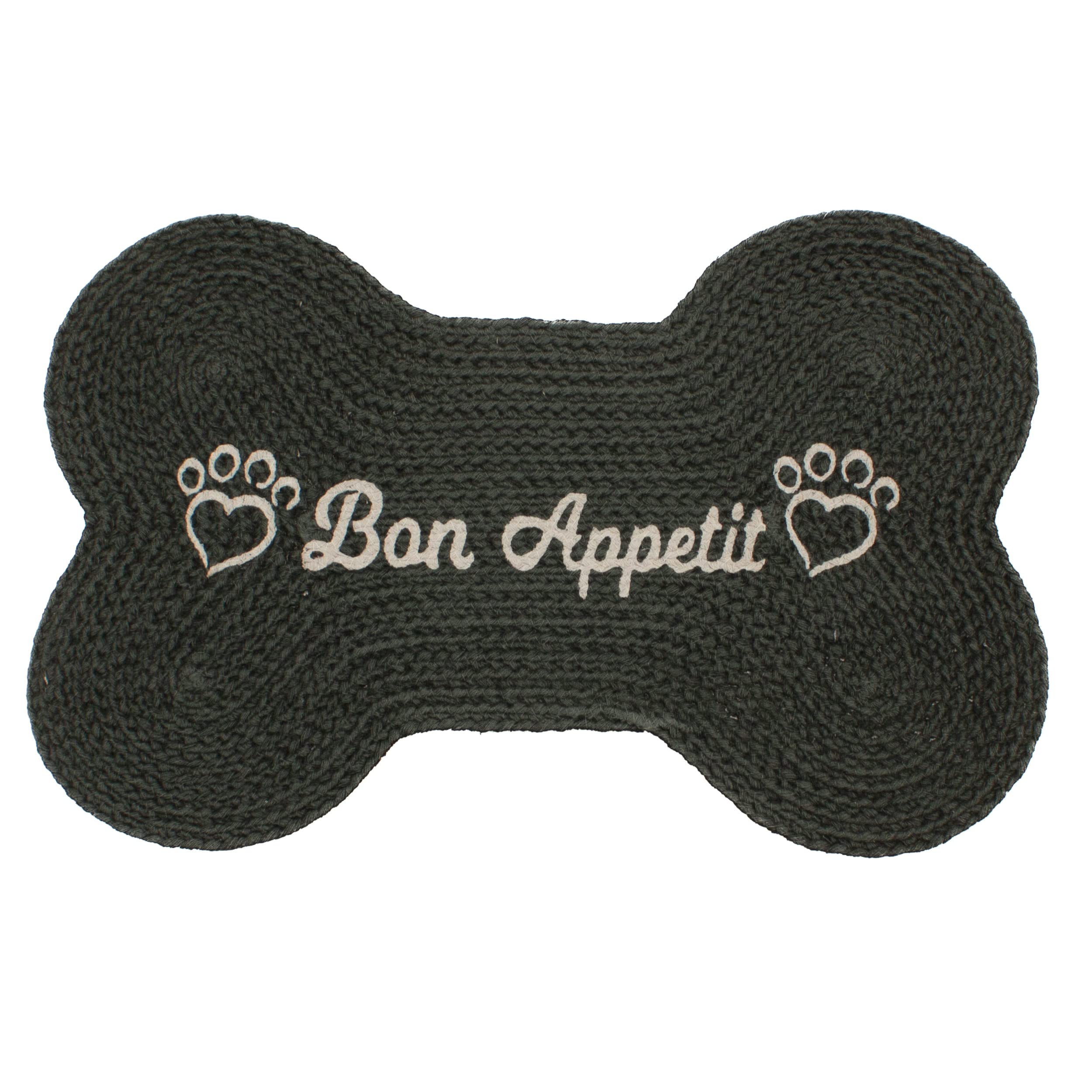 Charcoal Doggy Mat Small Food and Water Mat