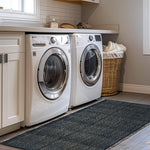 Black Jute & Cotton Woven Rug - Simple Farmhouse Reversible Rug