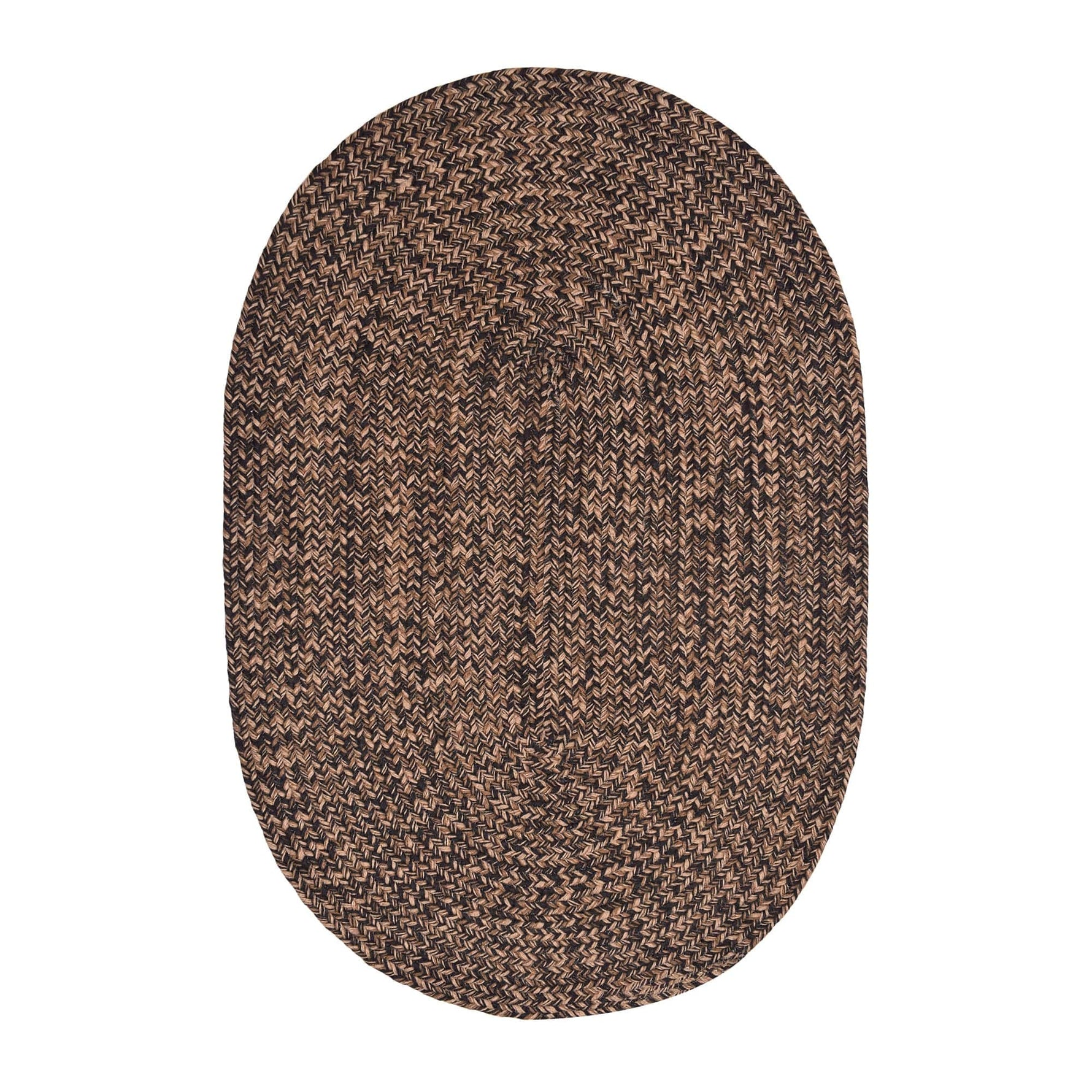 Black, Gold Indoour Outdoor Braided Kitchen Rug