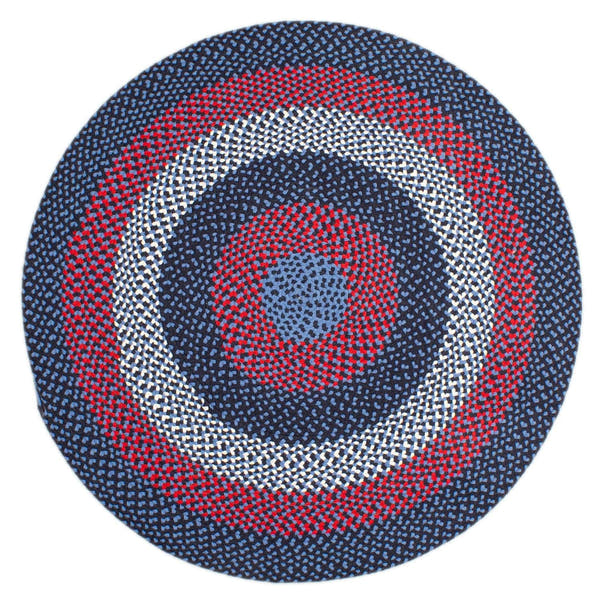 Blue Charming Braided Rug for Farmhouse Living Rooms and Bedroom