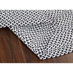 Black, White, Gray Tri-Color Soft Cotton Braided Rug