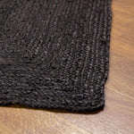 Black Jute Rug - Plant Based - Reversible Braided Eco-Friendly Rug