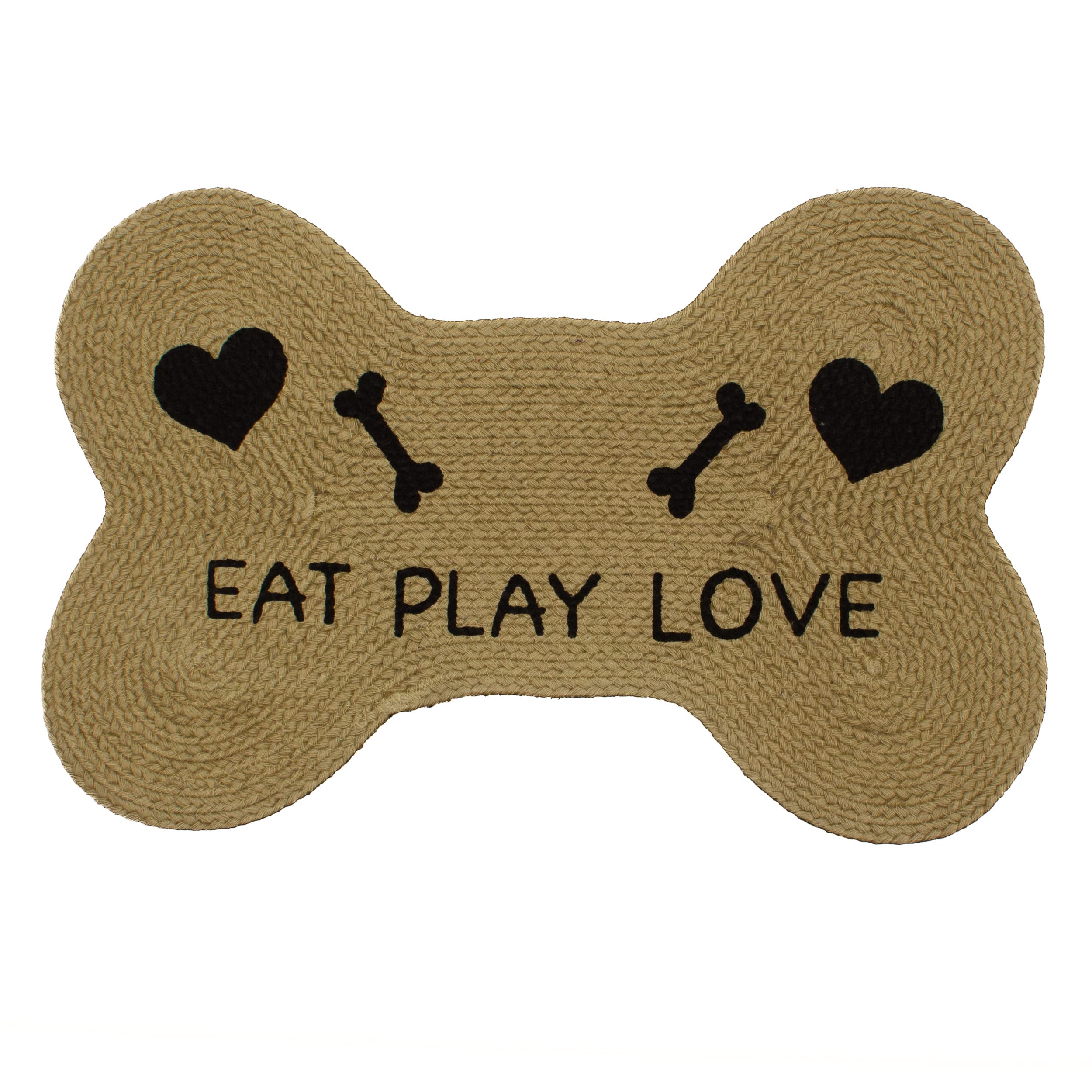 Beige Doggy Mat Small Food and Water Mat
