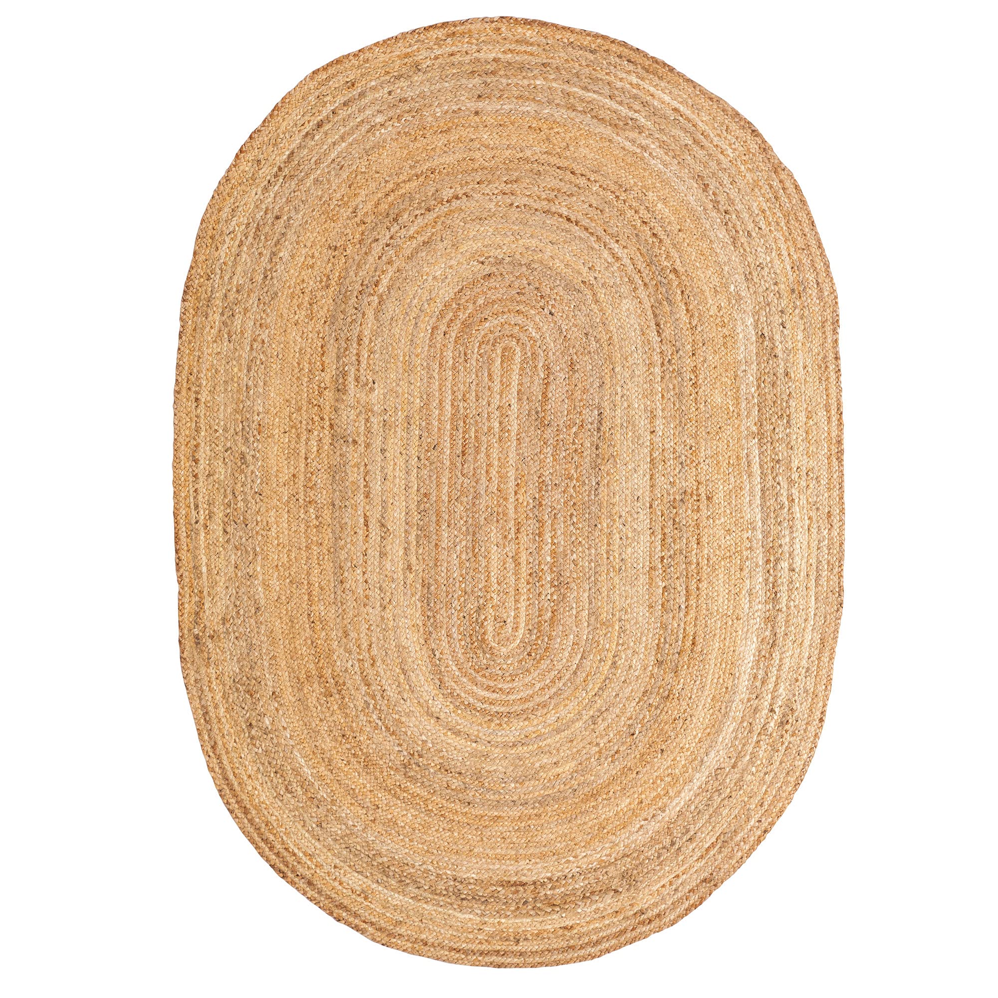 Natural Jute Rug - Plant Based - Reversible Braided Eco-Friendly Rug