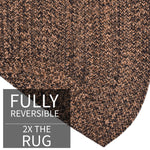 Black, Gold Indoour Outdoor Braided Kitchen Rug