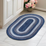 Teal, Black Indoor Outdoor Braided Rug for Patios, Porches and Kitchens - Bradford Collection