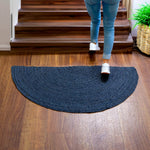 Navy Jute Rug - Plant Based - Reversible Braided Eco-Friendly Rug