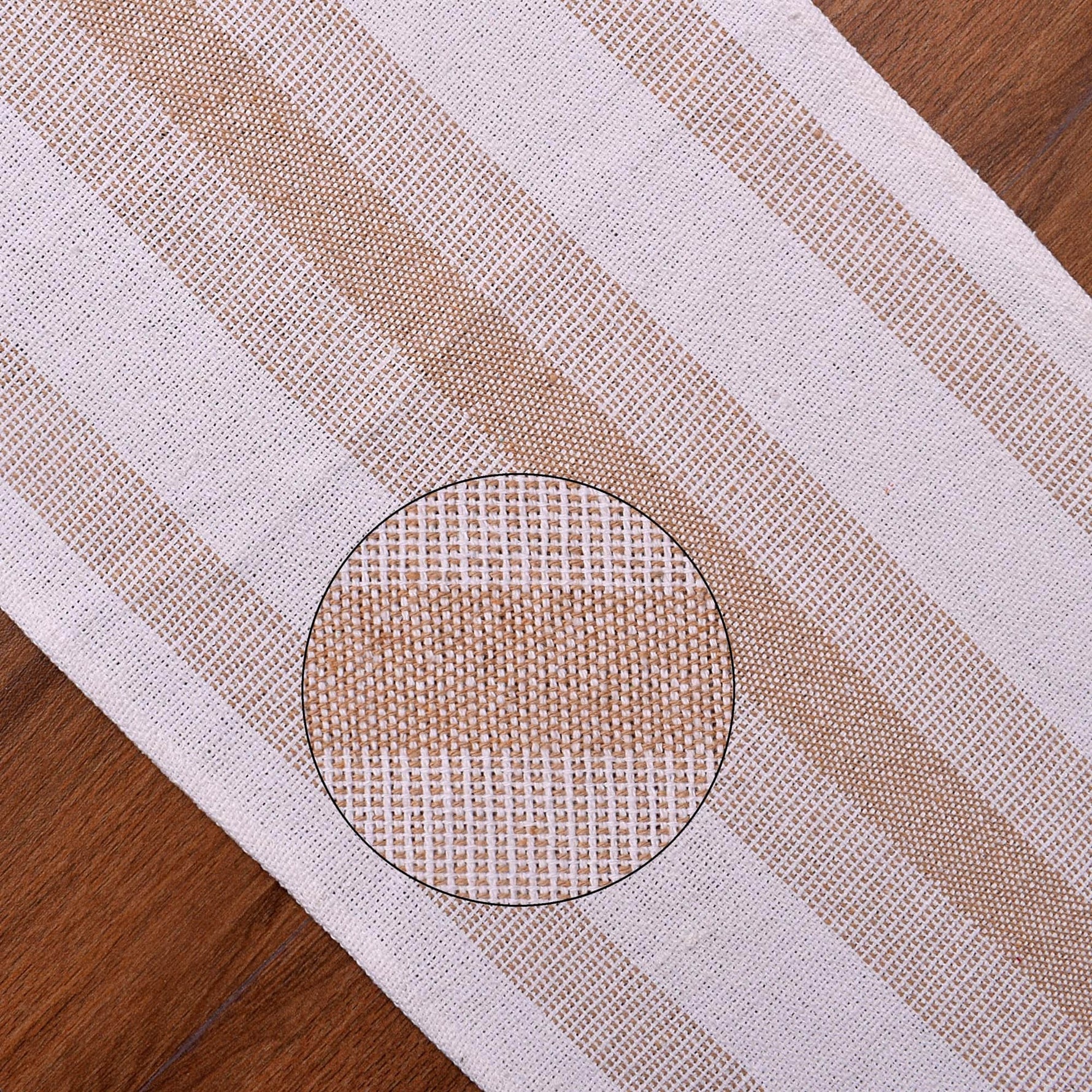 Ivory, Beige Table Runner Cotton Farmhouse Inspired