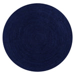 Navy Jute Rug - Plant Based - Reversible Braided Eco-Friendly Rug