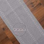 Ivory, Gray Table Runner Cotton Farmhouse Inspired