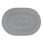 Black, White, Gray Tri-Color Soft Cotton Braided Rug