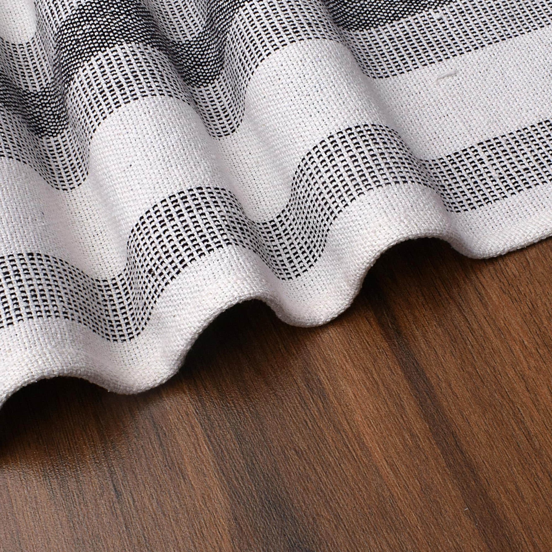 Ivory, Brown Table Runner Cotton Farmhouse Inspired