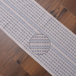 Ivory, Gray Table Runner Cotton Farmhouse Inspired