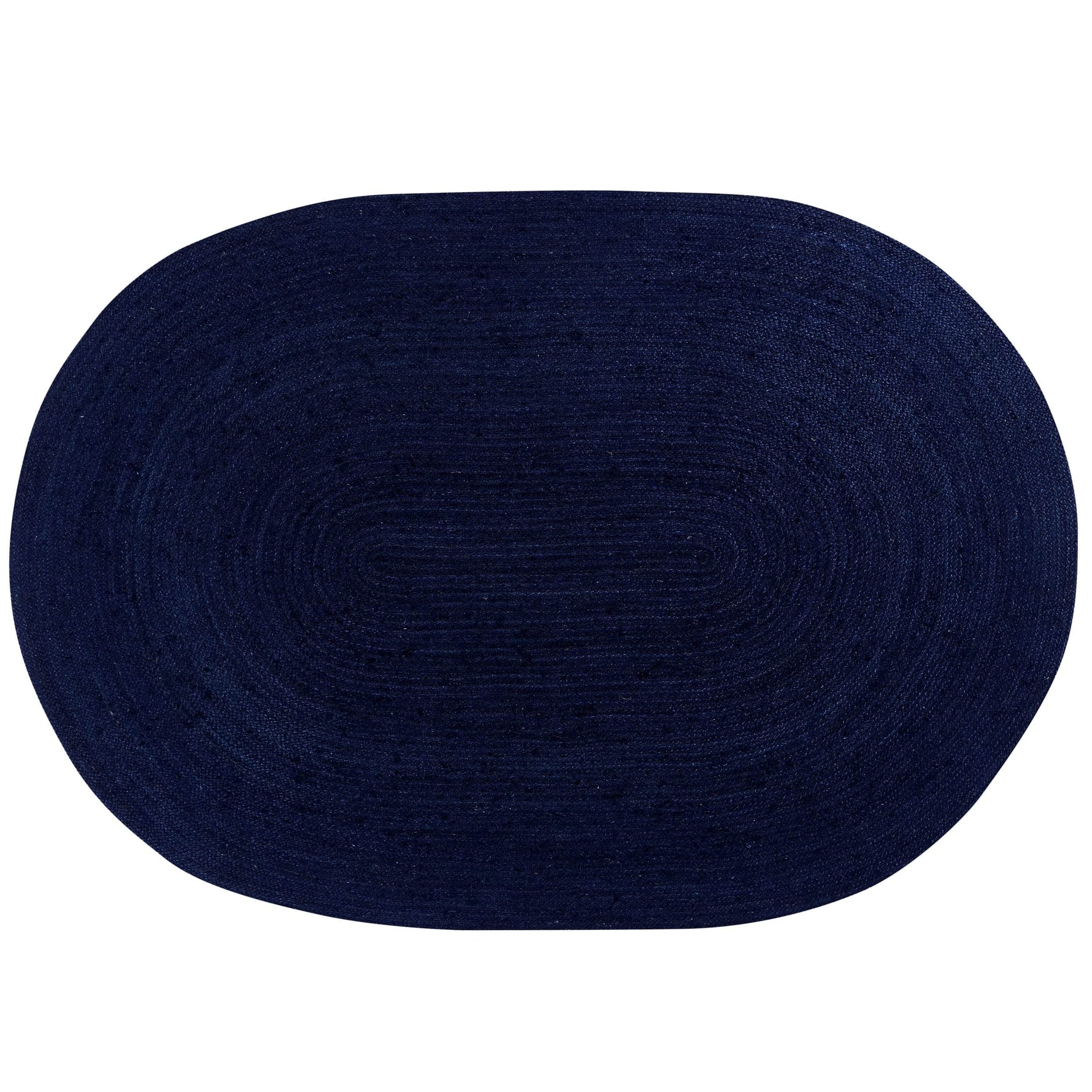Navy Jute Rug - Plant Based - Reversible Braided Eco-Friendly Rug