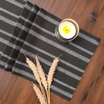 Ivory, Green Table Runner Cotton Farmhouse Inspired