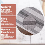 Ivory, Brown Table Runner Cotton Farmhouse Inspired