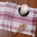 Ivory, Red Table Runner Cotton Farmhouse Inspired