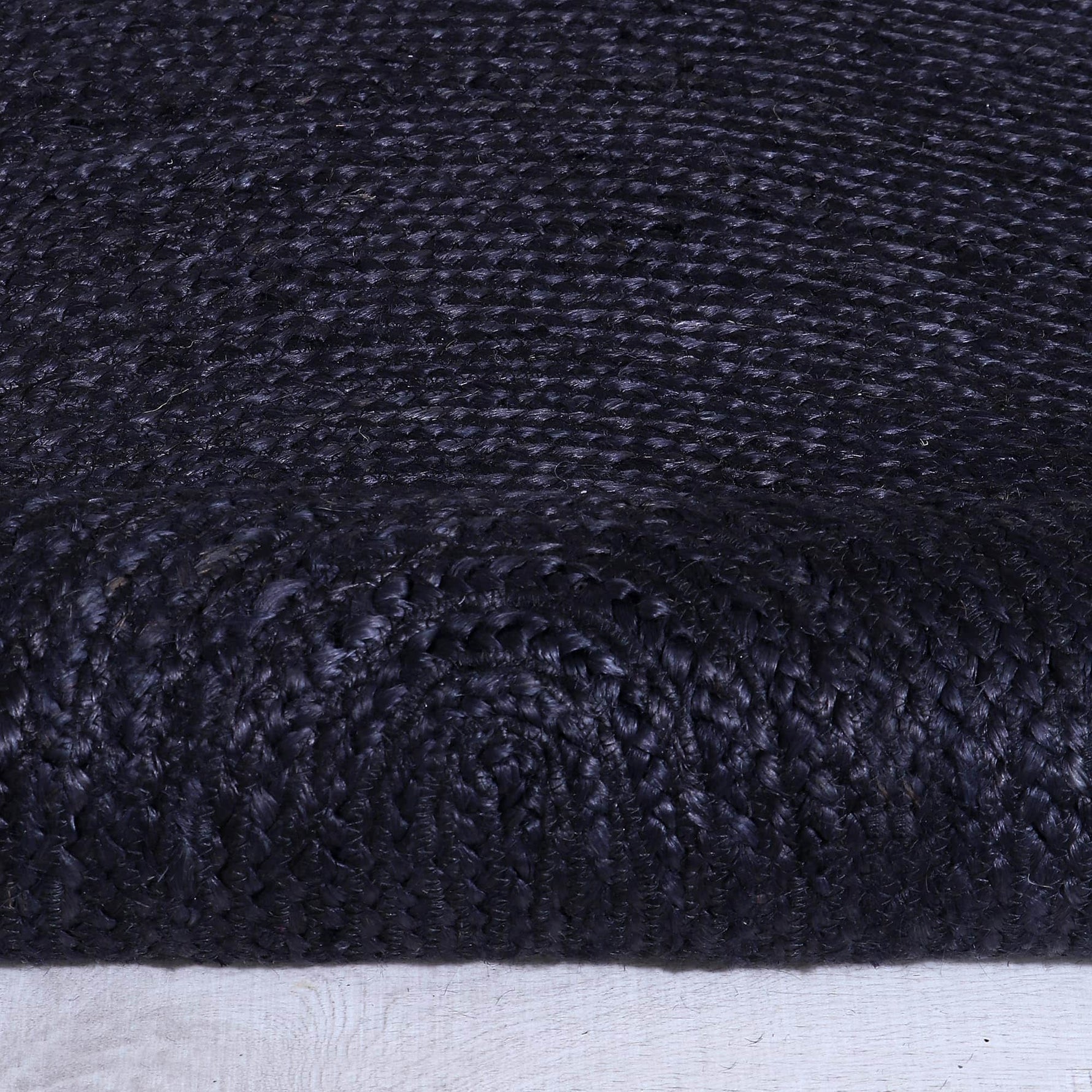 Black Jute Rug - Plant Based - Reversible Braided Eco-Friendly Rug