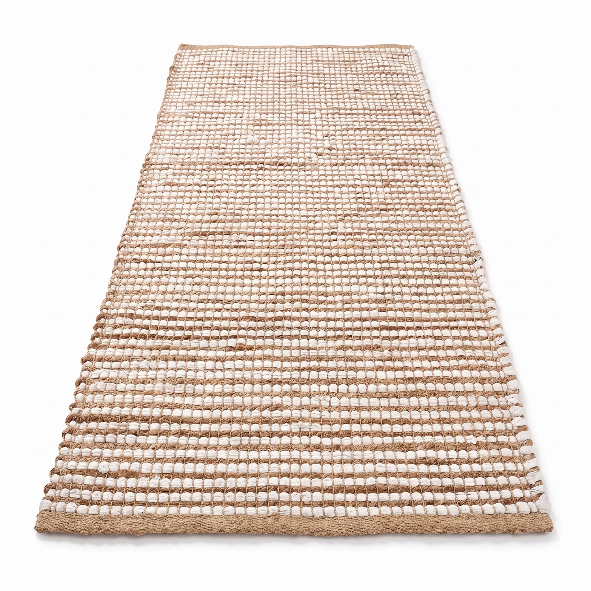 Natural Jute & Chindi Woven Rug - Terra JC02