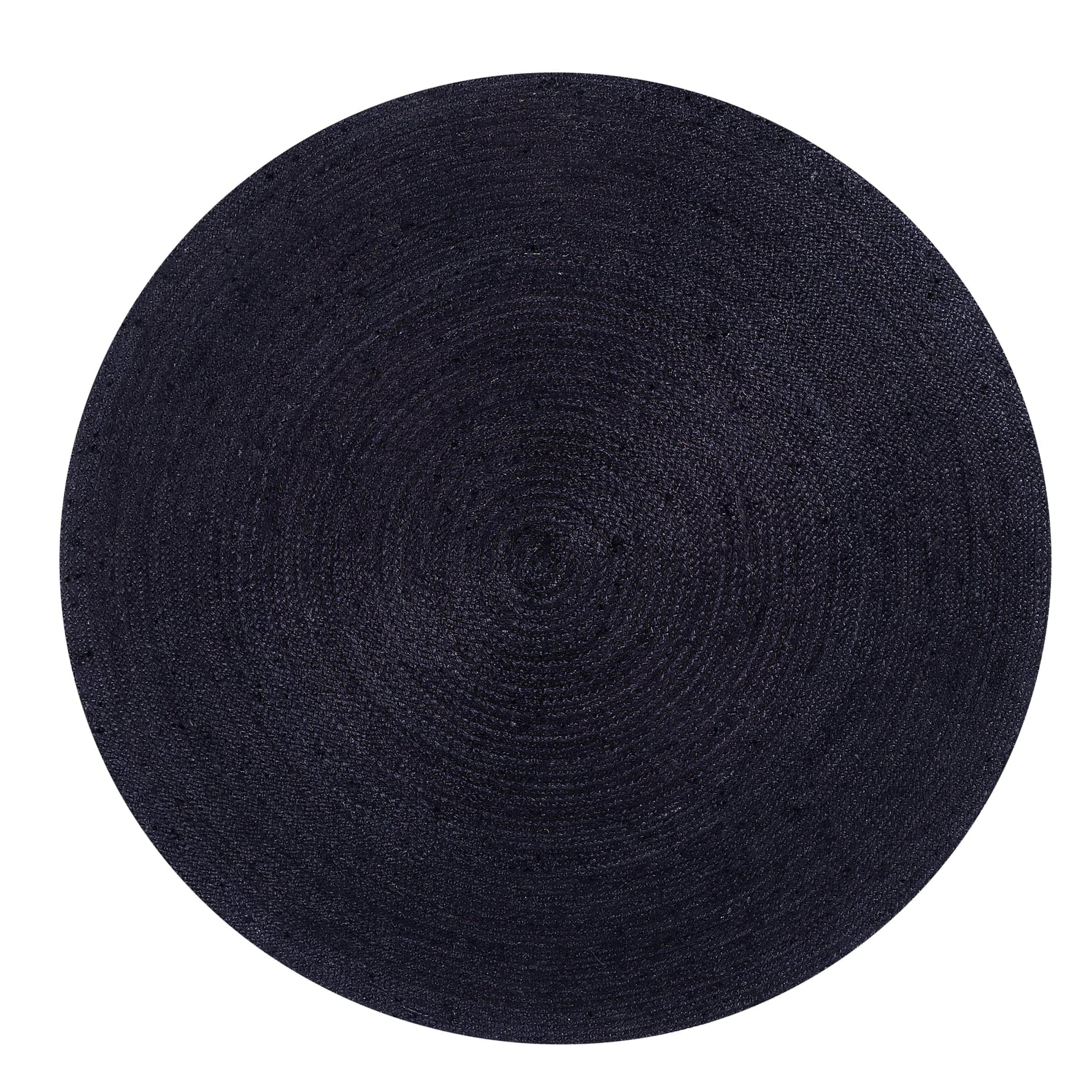 Black Jute Rug - Plant Based - Reversible Braided Eco-Friendly Rug