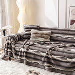Ultra Soft Faux Fur Couch Cover – Large, Fluffy, and Elegant Sofa Throw Blanket