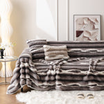 Ultra Soft Faux Fur Couch Cover – Large, Fluffy, and Elegant Sofa Throw Blanket