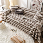 Ultra Soft Faux Fur Couch Cover – Large, Fluffy, and Elegant Sofa Throw Blanket