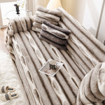 Ultra Soft Faux Fur Couch Cover – Large, Fluffy, and Elegant Sofa Throw Blanket