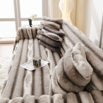 Ultra Soft Faux Fur Couch Cover – Large, Fluffy, and Elegant Sofa Throw Blanket