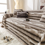 Ultra Soft Faux Fur Couch Cover – Large, Fluffy, and Elegant Sofa Throw Blanket