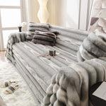 Ultra Soft Faux Fur Couch Cover – Large, Fluffy, and Elegant Sofa Throw Blanket