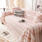Ultra Soft Faux Fur Couch Cover – Large, Fluffy, and Elegant Sofa Throw Blanket